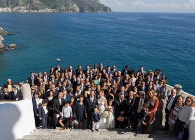 gruppo di invitati ad Amalfi